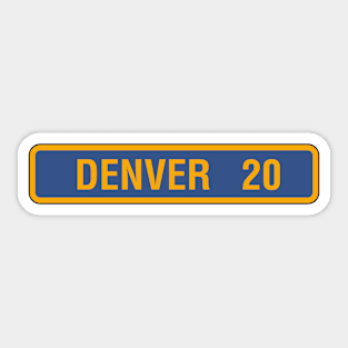 Denver Colorado Street Sign Sticker